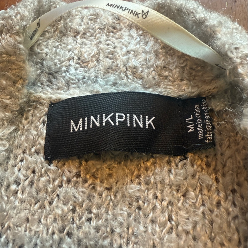 MINKPINK | Light Gray Women's Knit Cardigan - M/L - Picture 4 of 6